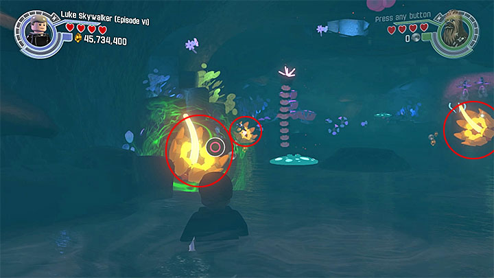 Special requirements: a character that controls the Light Side of the Force (for example Luke) - Rathtar Hunting | Minikits and red bricks - Minikits and red LEGO bricks - LEGO Star Wars: The Force Awakens Game Guide