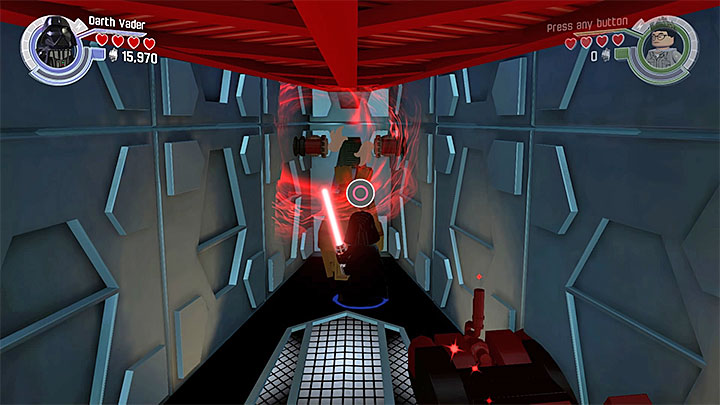 A passage to completely new and secret part of the Finalizer will be unlocked - Chapter 2 - Escape from the Finalizer | Minikits and red bricks - Minikits and red LEGO bricks - LEGO Star Wars: The Force Awakens Game Guide