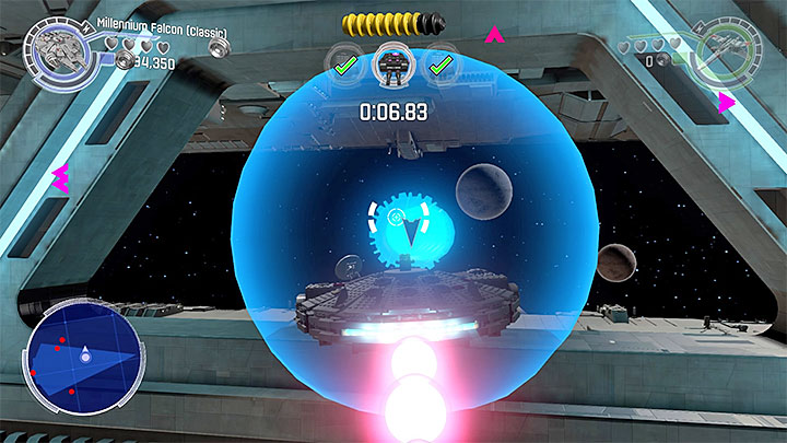 Fly through subsequent circles. - Chapter 2 - Escape from the Finalizer | Minikits and red bricks - Minikits and red LEGO bricks - LEGO Star Wars: The Force Awakens Game Guide