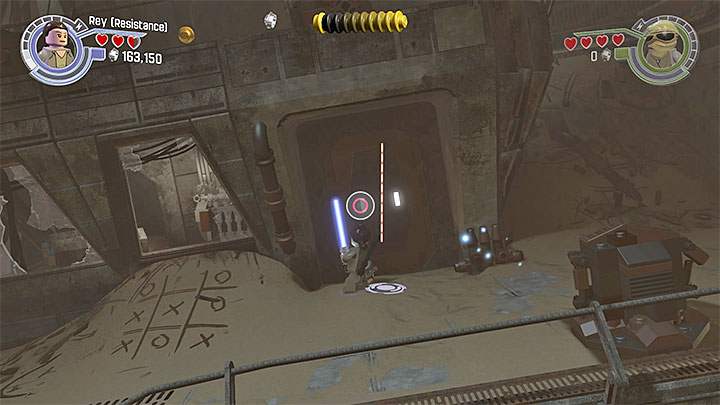 Special requirements: a character equipped with a lightsaber (like Darth Vader or Finn from the later chapters) - Chapter 2 - Escape from the Finalizer | Minikits and red bricks - Minikits and red LEGO bricks - LEGO Star Wars: The Force Awakens Game Guide