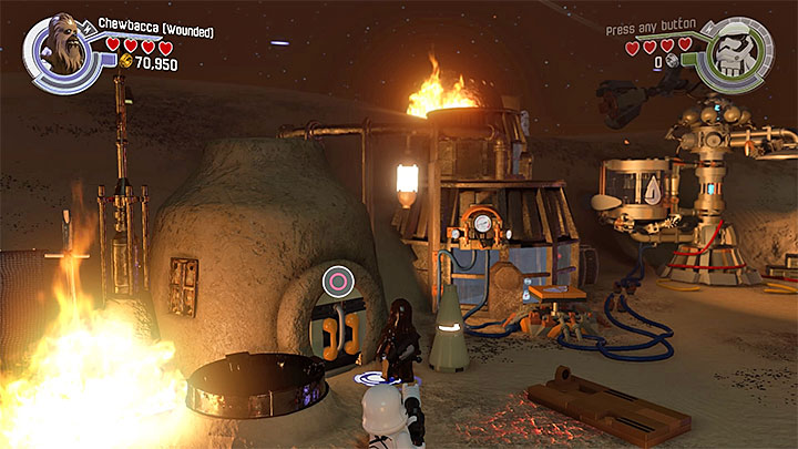 Special requirements: a character capable of using handles (like Chewbacca) - Chapter 1 - Assault on Jakku | Minikits and red bricks - Minikits and red LEGO bricks - LEGO Star Wars: The Force Awakens Game Guide