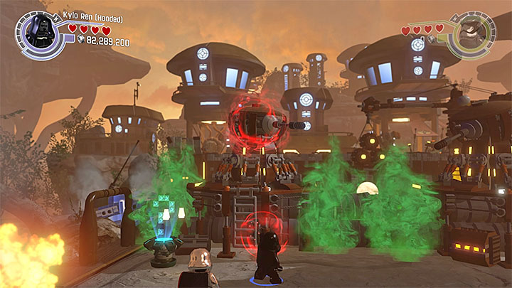 Using Force will allow you to eliminate the stationary turrets - Ottegan Assault | Walkthrough - Side missions - LEGO Star Wars: The Force Awakens Game Guide