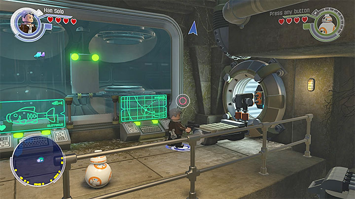 In the southern hangar of the base you can also find two positions in which you can design your own characters - DQar (Resistance hideout) collectibles & minor missions map - Maps - LEGO Star Wars: The Force Awakens Game Guide