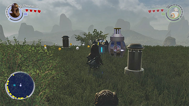 The brick is on the roof of the hangar - DQar (Resistance hideout) collectibles & minor missions map - Maps - LEGO Star Wars: The Force Awakens Game Guide