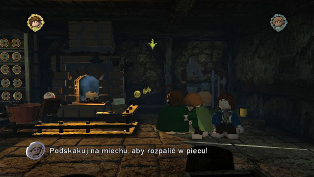 To create the item, you have to jump a couple times on the bellows and let the blacksmith complete his work - Middle-Earth: Bree - Walkthrough - Act I - LEGO The Lord of the Rings - Game Guide and Walkthrough