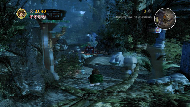 In this location you will have to break everything around you to gather enough phantom bricks to build a catapult - Amon Hen - Walkthrough - Act I - LEGO The Lord of the Rings - Game Guide and Walkthrough