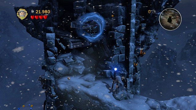 Repair the broken stairs with Gandalf's magic - Taming Gollum - Walkthrough - Act II - LEGO The Lord of the Rings - Game Guide and Walkthrough