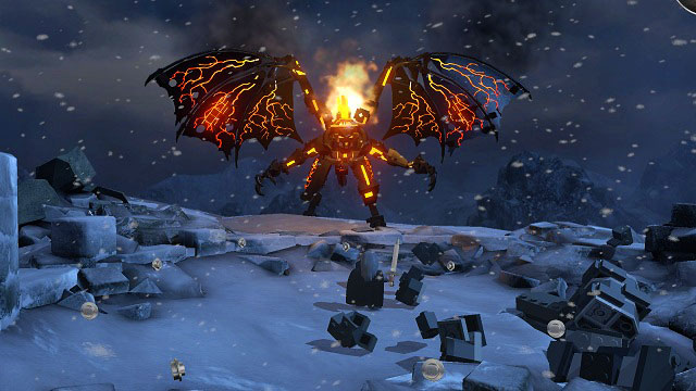 After reaching the top of the tower, the final battle with the demon will begin - Taming Gollum - Walkthrough - Act II - LEGO The Lord of the Rings - Game Guide and Walkthrough