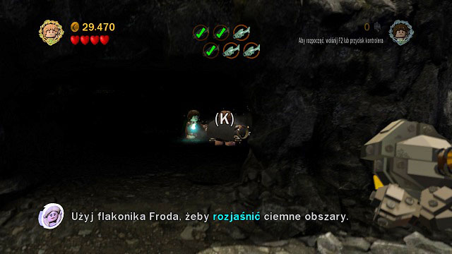 The fourth fish is inside the dark cave - Taming Gollum - Walkthrough - Act II - LEGO The Lord of the Rings - Game Guide and Walkthrough