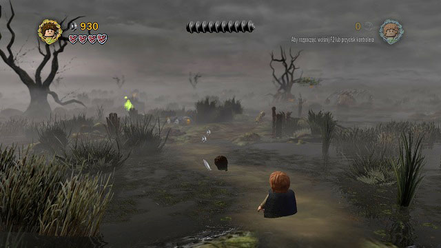 You begin the mission on dry land, but soon enough you will have to travel through marshes - The Dead Marshes - Walkthrough - Act II - LEGO The Lord of the Rings - Game Guide and Walkthrough