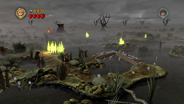 You need to find another pond - The Dead Marshes - Walkthrough - Act II - LEGO The Lord of the Rings - Game Guide and Walkthrough