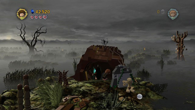 On the last island you will come across a big cave - it will serve as your hideout this time - The Dead Marshes - Walkthrough - Act II - LEGO The Lord of the Rings - Game Guide and Walkthrough