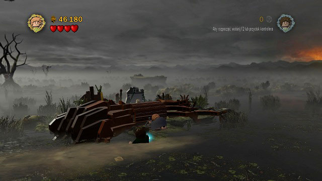 Follow Gollum's trail and you will reach a tree blocking your way - The Dead Marshes - Walkthrough - Act II - LEGO The Lord of the Rings - Game Guide and Walkthrough