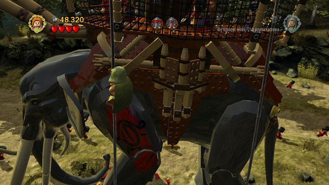 Use them to climb onto the construction and get rid of all the enemies and objects - The Dead Marshes - Walkthrough - Act II - LEGO The Lord of the Rings - Game Guide and Walkthrough
