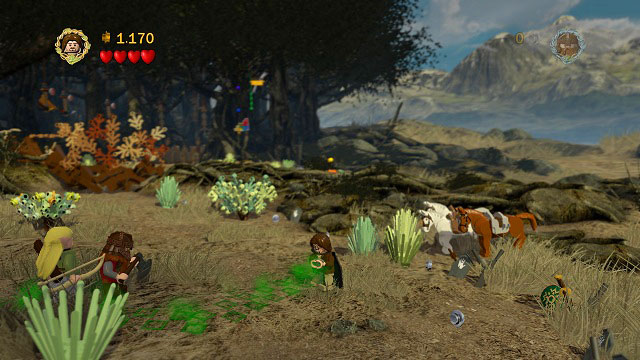 You will have to use Aragorn's skills - Track Hobbits - Walkthrough - Act II - LEGO The Lord of the Rings - Game Guide and Walkthrough