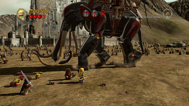 The second Mumakil type is far more difficult to take care of - Battle of Pelennor Fields - Walkthrough - Act III - LEGO The Lord of the Rings - Game Guide and Walkthrough