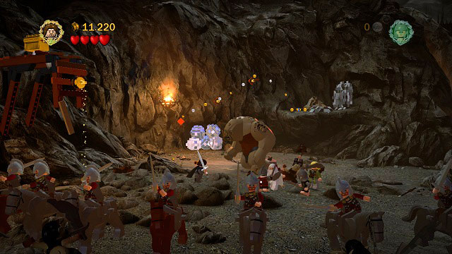 Once again head to the left of the gate along the trail of studs - The Black Gate - Walkthrough - Act III - LEGO The Lord of the Rings - Game Guide and Walkthrough