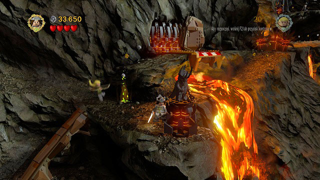 #4/#5 - on both sides of the gate before the entrance the interior of the volcano - Prologue - Collectibles - LEGO The Lord of the Rings - Game Guide and Walkthrough