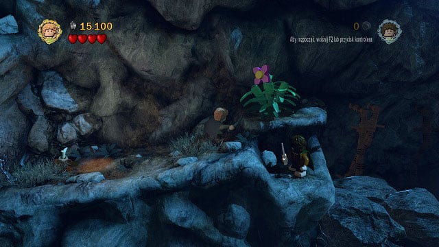 #2 - after crossing the gulf by using the plant placed by Sam - Weathertop - Collectibles - LEGO The Lord of the Rings - Game Guide and Walkthrough