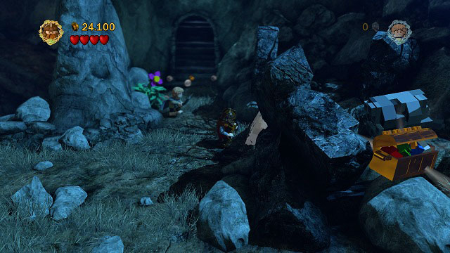 Right before the stairs leading to the top of the Weathertop, on the right side of the path there is a cracked brick - Weathertop - Collectibles - LEGO The Lord of the Rings - Game Guide and Walkthrough