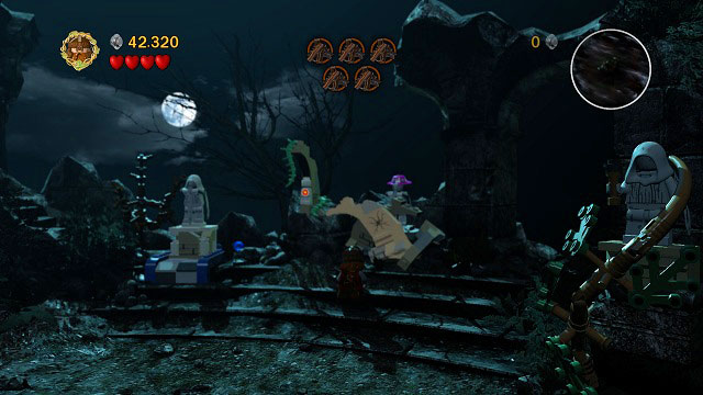 During the fight with Nazguls, switch to Gimli and head to the northern part of the arena (beside a statue which you can push down to the ground) - Weathertop - Collectibles - LEGO The Lord of the Rings - Game Guide and Walkthrough