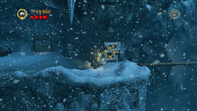 In the area where you get inside a narrow tunnel with Sam to dig up boards for a bridge - The Pass of Caradhras - Collectibles - LEGO The Lord of the Rings - Game Guide and Walkthrough