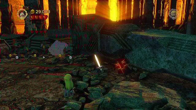 #2 - Behind the mithril pillar, where Minikit #4 is - The Mines of Moria - Collectibles - LEGO The Lord of the Rings - Game Guide and Walkthrough