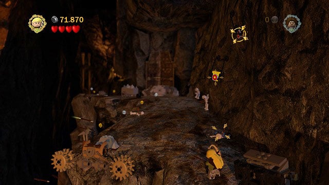Right before leaving Moria, on the wall on the right you will see two targets - The Mines of Moria - Collectibles - LEGO The Lord of the Rings - Game Guide and Walkthrough