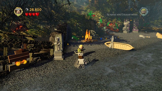 #5 - After leaving the camp and destroying the cracked brick with Gimli - Amon Hen - p. 1 - Collectibles - LEGO The Lord of the Rings - Game Guide and Walkthrough