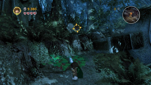 A bit behind the location with the catapult, after tricking Boromir - Amon Hen - p. 1 - Collectibles - LEGO The Lord of the Rings - Game Guide and Walkthrough