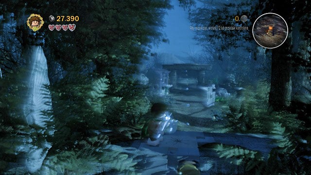 When you're above, move a bit from the middle to change your weapon to an axe (it can be the Mithril Shockwave Axe) - Amon Hen - p. 1 - Collectibles - LEGO The Lord of the Rings - Game Guide and Walkthrough