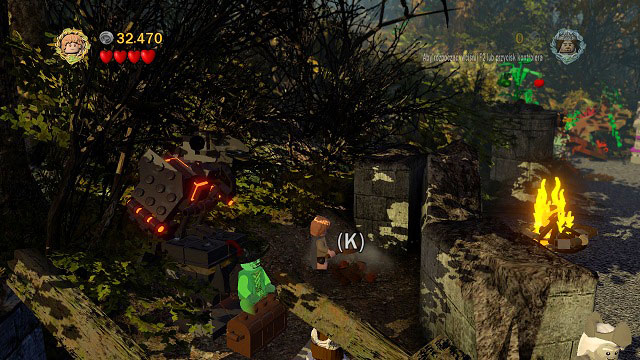 Open the passage in the left part of the starting location using Shagrat's strength and you will be welcomed by a ghost - Amon Hen - p. 1 - Collectibles - LEGO The Lord of the Rings - Game Guide and Walkthrough