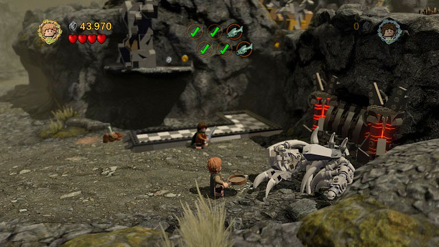 #4 - At the very end of the path, right before a tile and a movable stone - Taming Gollum - Collectibles - LEGO The Lord of the Rings - Game Guide and Walkthrough