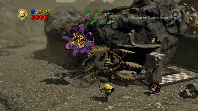 #2 - As you're solving the puzzle in order to obtain the last fish - Taming Gollum - Collectibles - LEGO The Lord of the Rings - Game Guide and Walkthrough