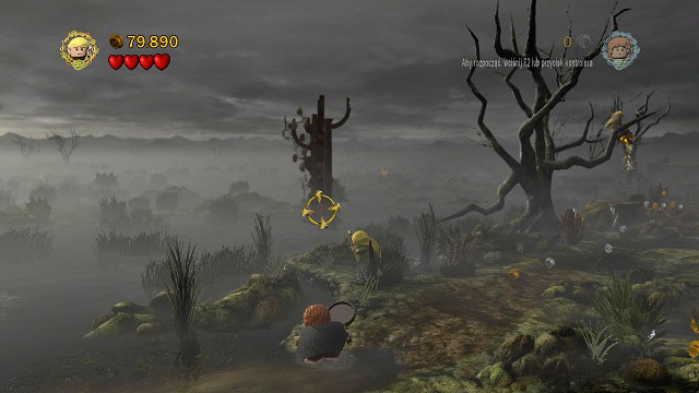After another game of hide and seek with the Nazgul, in the distance you should see a tree built of LEGO bricks with a target on it - The Dead Marshes - Collectibles - LEGO The Lord of the Rings - Game Guide and Walkthrough