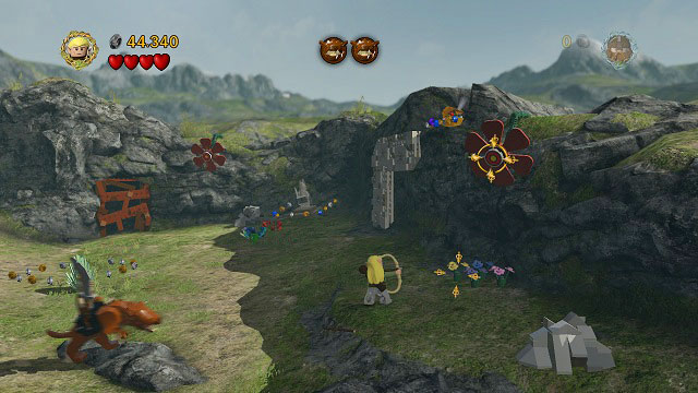 Around the arena you will find five flowers with targets - Warg Attack - Collectibles - LEGO The Lord of the Rings - Game Guide and Walkthrough