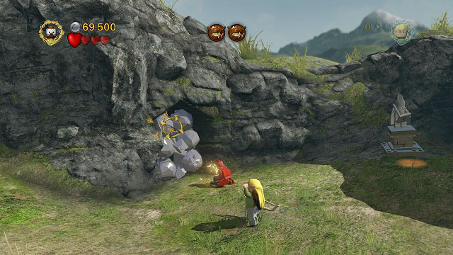 To the left of the savepoint you should see a boarded cave entrance - Warg Attack - Collectibles - LEGO The Lord of the Rings - Game Guide and Walkthrough