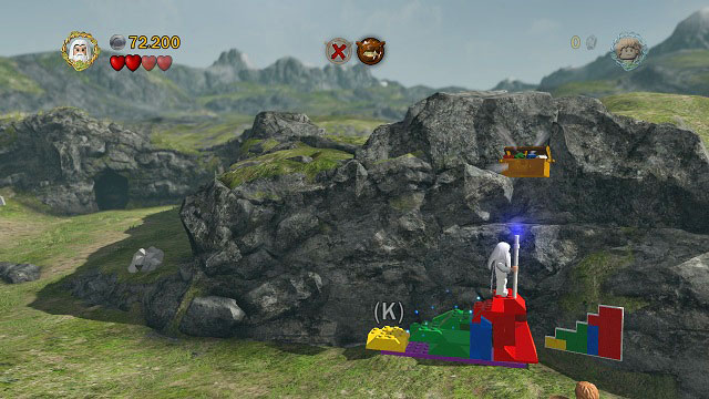 Now just climb them and collect the chest - Warg Attack - Collectibles - LEGO The Lord of the Rings - Game Guide and Walkthrough