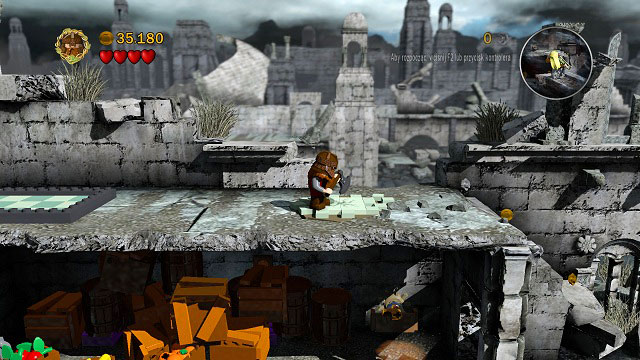 In the area where you defeated the Nazgul for the first time there's a cracked tile - Osgiliath - Collectibles - LEGO The Lord of the Rings - Game Guide and Walkthrough