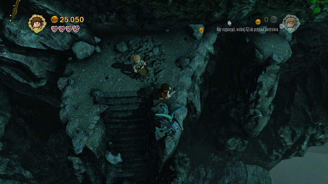 #2 In the dark cave by the climbable wall - Secret Stairs - Collectibles - LEGO The Lord of the Rings - Game Guide and Walkthrough