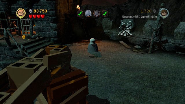 #5 after pushing down two chests, as you're going down the stairs, in a niche you will see a few stones - Cirith Ungol - Collectibles - LEGO The Lord of the Rings - Game Guide and Walkthrough