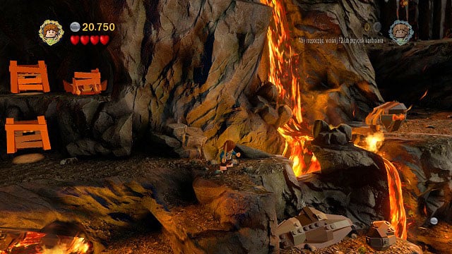The rock with the orange handle is visible far on the right side - Mount Doom - Collectibles - LEGO The Lord of the Rings - Game Guide and Walkthrough