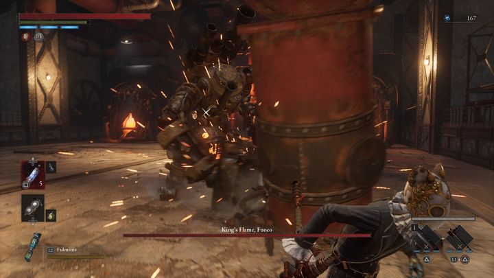 Also, make sure that the boss does not destroy all the pipes in the arena - Lies of P: How to defeat the boss Kings Flame, Fuoco? - Main - Lies of P Guide