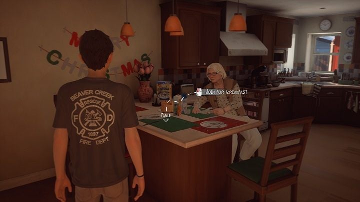 You can remove flakes from the countertop in the kitchen, the book from the sofa in front of the TV and the board game from the table in the room next to the kitchen - Chapter II - Holidays at Grandmas | Life is Strange 2 Episode 2 Walkthrough - Episode 2 Walkthrough - Life is Strange 2 Game Guide