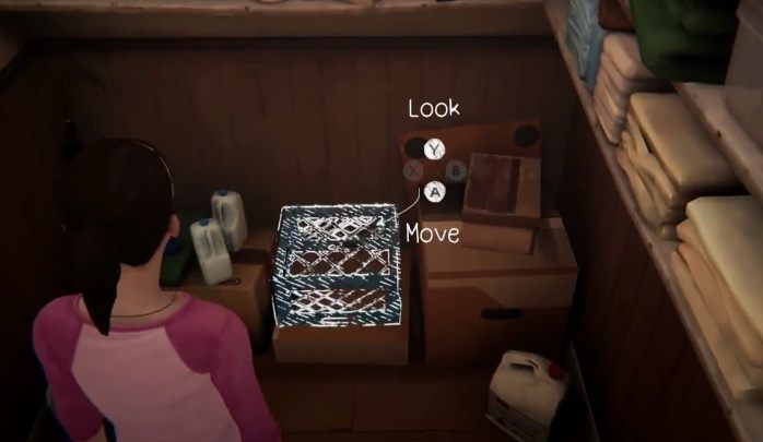 As Max is not the tallest one in the bunch, she needs to prepare herself some assistance in reaching the entrance to the attic - Chapter 2 - Farewell Episode Walkthrough - Bonus episode - Farewell - Life Is Strange: Before the Storm Game Guide