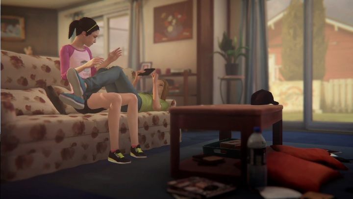 Having looked at the stuff, Chloe will sit on the couch - Chapter 3 - Farewell Episode Walkthrough - Bonus episode - Farewell - Life Is Strange: Before the Storm Game Guide