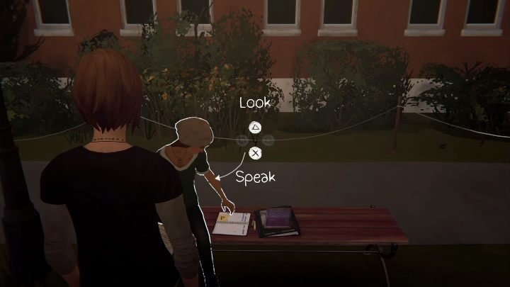 The first one sits on a bench - its Steph You can talk with her (SPEAK) - Chapter 3 Life Is Strange: Before the Storm Episode 2 Brave New World - Episode 2 - Brave New World - Life Is Strange: Before the Storm Game Guide