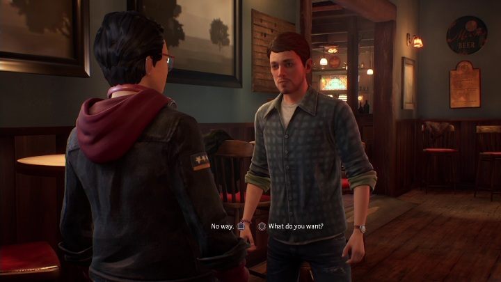 When you go to get the bottles, he'll get in your way and want to talk - Life is Strange True Colors: Chapter 1, important choices - list - Life is Strange True Colors: Important choices - Life is Strange True Colors Guide