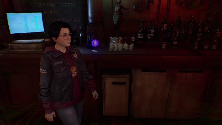 You'll find the card on the counter, by the bar - Life is Strange True Colors: Chapter 1, Memories - list - Life is Strange True Colors: Memories - Life is Strange True Colors Guide