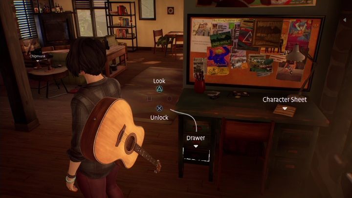 A locked desk drawer catches Alex's attention - Life is Strange True Colors: Preparation - walkthrough - Life is Strange True Colors: Chapter 3 Monster or Mortal - Life is Strange True Colors Guide
